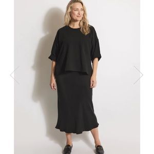 Black slip skirt